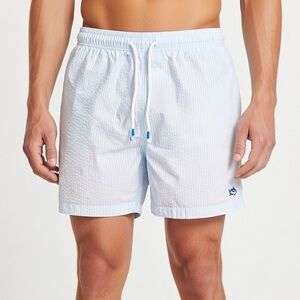 Men’s Southern Tide Seersucker Swim Trunk in Ocean Channel size large